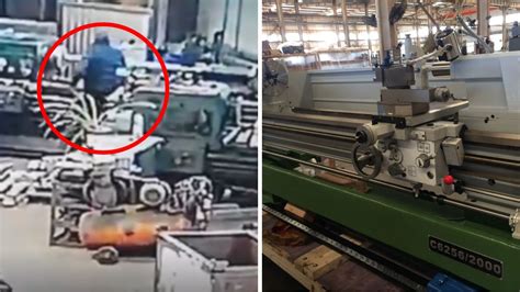 cnc lathe machine accident|lathe machine incident real video.